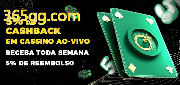 Promoções do cassino ao Vivo 365gg.com